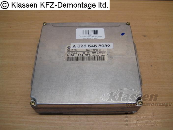 Engine control unit mercedes benz s-klasse s 500 0261204920