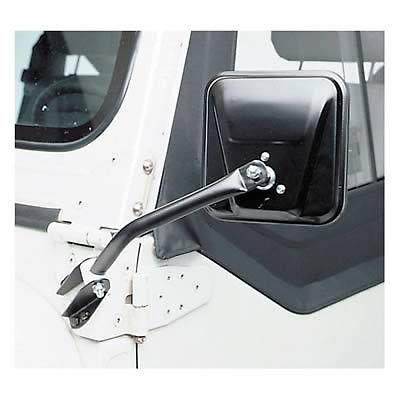 Smittybilt 7617 door mirror side mirror pair black no drill installation