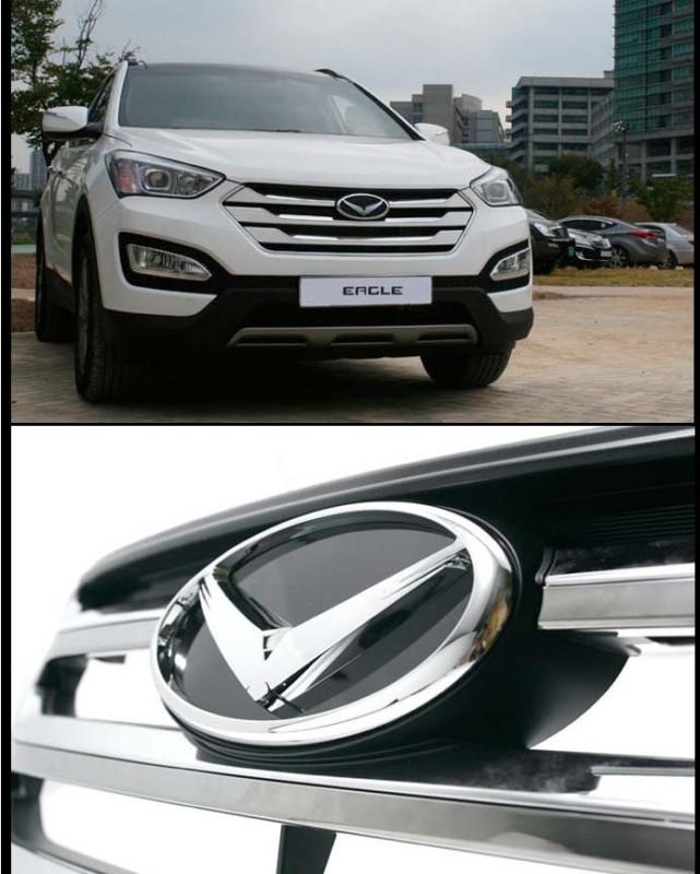 Front & rear tuning v emblem for hyundai 2010-12 santa fe the style