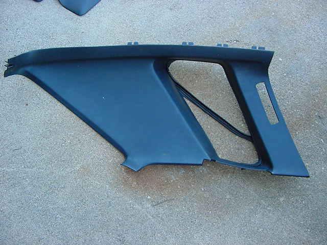 1974-1975 buick, chev inside rh quarter panel filler panel with seat belt trim