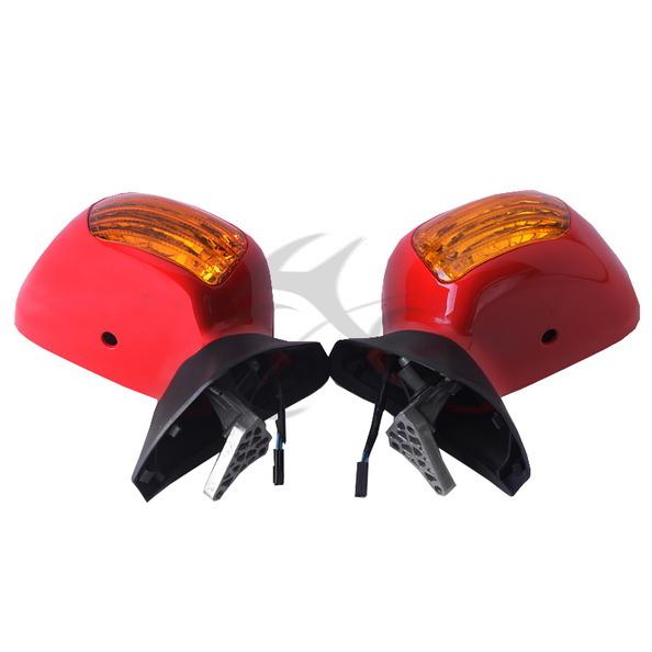 Red left right side mirrors for honda goldwing gl1800 2001-2011 2007 2008 2009 