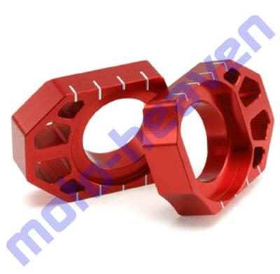 Zeta rear axle blocks chain adjuster red suzuki drz400sm 2004+ (5253)