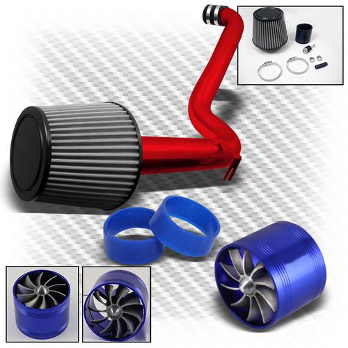 98-02 accord 4cyl tornado twister cold air intake stainless filter induction red