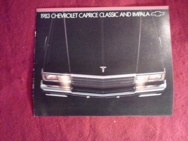 1983 chevrolet chevy caprice classic and impala sales dealer brochure