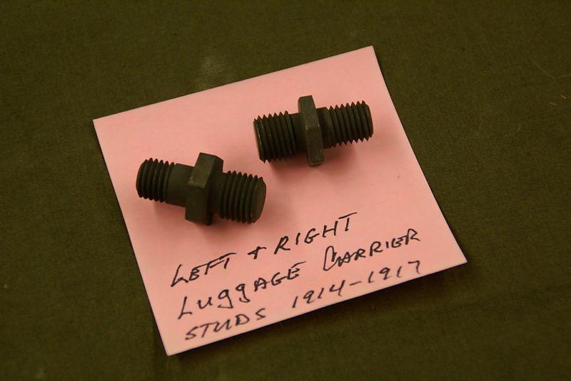 Antique harley j jd 1914 1915 1916 1917 right and left luggage rack studs