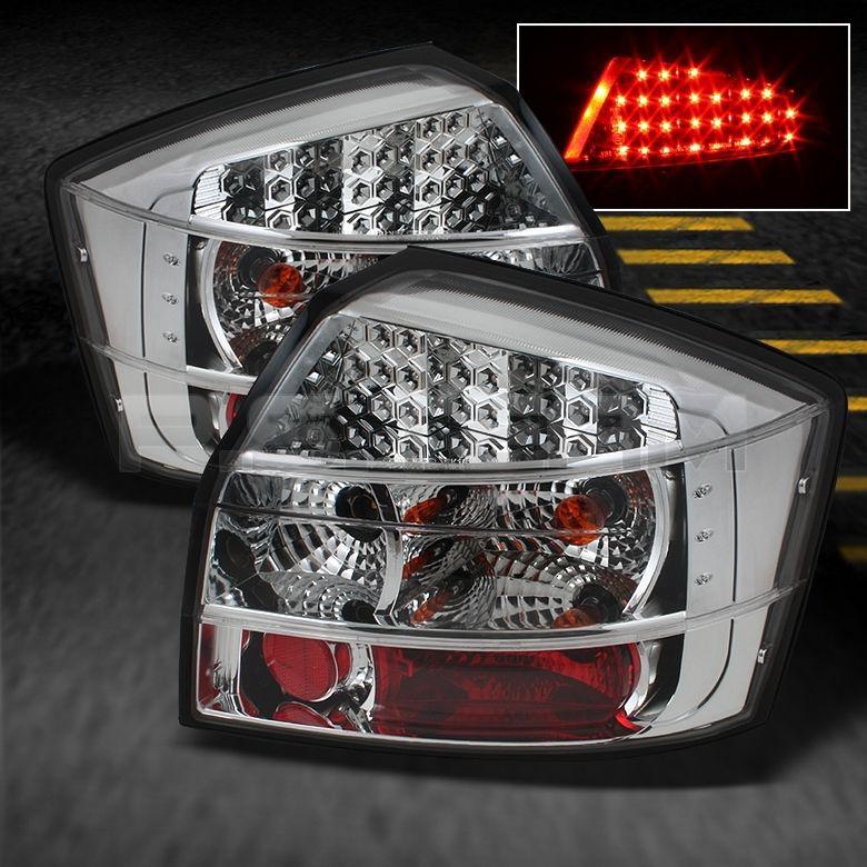 02-05 audi a4 s4 quattro turbo chrome led tail brake lights lamps left+right