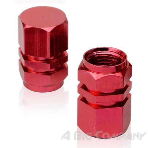 Red tire rim wheel valves stem caps fit bicycle motorcycle cars truck