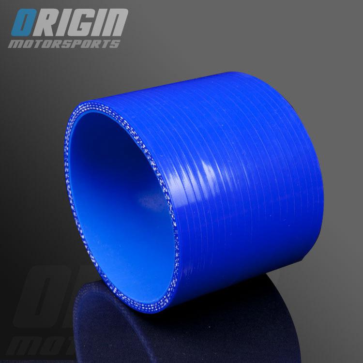 Blu 4" to 4" turbo intake silicone straight hose pipe coupler tube diy id: 102mm