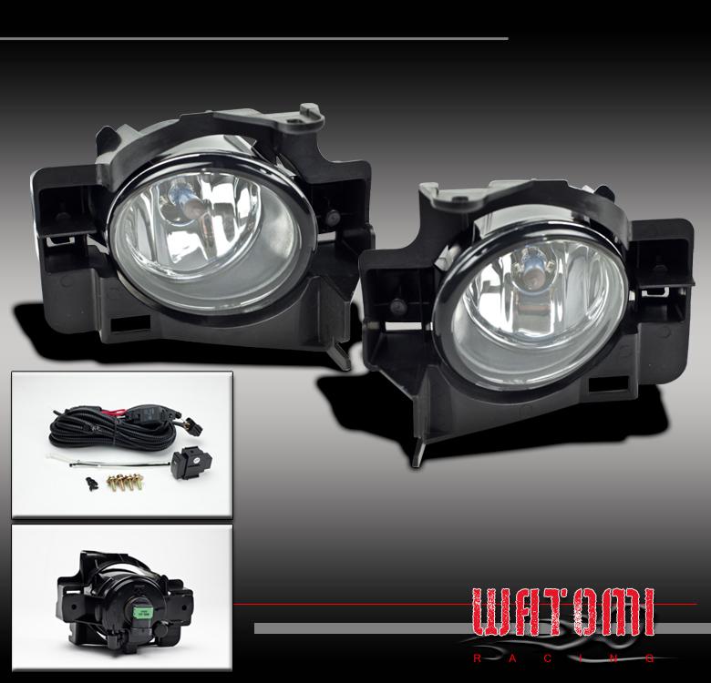 08 09 10 11 nissan altima 2dr bumper chrome fog lights w/bulb+harness left+right