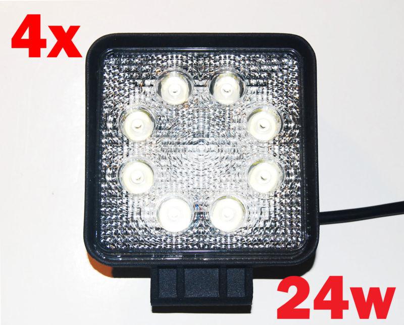 4x 24w led work utv atv 4x4 off road light fog driving roof bar side x cree chip