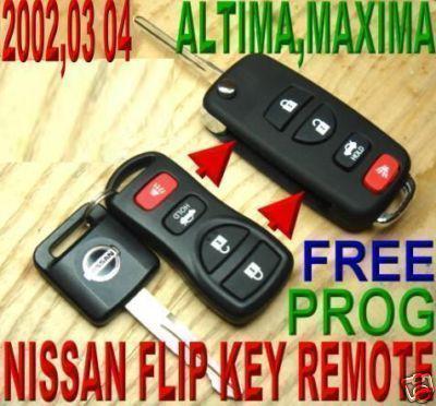 Nissan alin1 flip transponder chip key keyless entry fob transmitter clicker 4b1