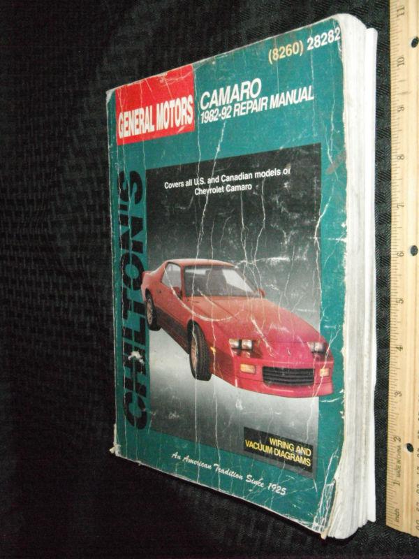 Chiltons gm camaro 1982-92 auto repair manual #(8260) 28282