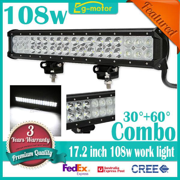 108w 36x3w cree 7560lm flood spot combo led work light bar lamp car off-road suv