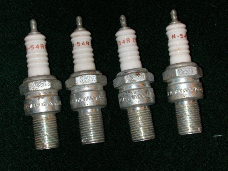 4 vtg racing motorcycle spark plugs plug champion n-54r 14 mm harley plus others