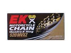 Ek 520 mvxz pink 114 links motorcycle drive chain x-ring o-ring did x o ring 