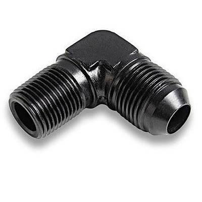 Earl's at982266erl fitting 90 deg -6 an male to 3/8" npt male black ano-tuff ea