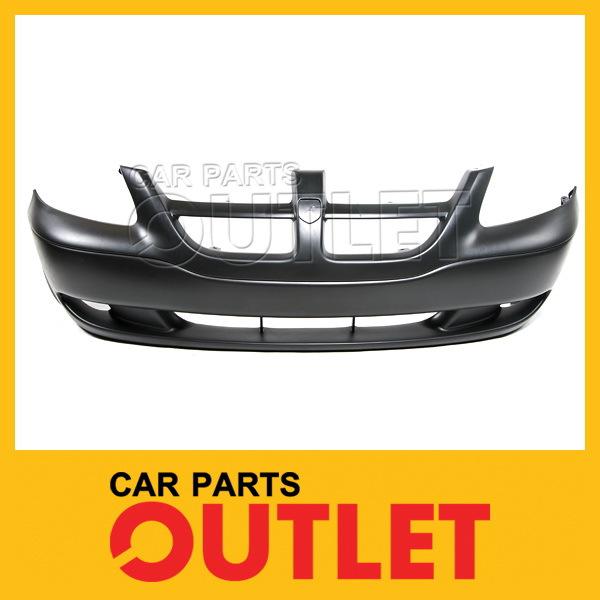 01 02 03 grand caravan front bumper cover raw black plastic sport w/o fog hole