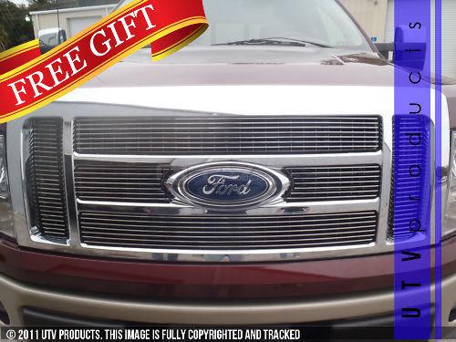 2009 - 2012 ford f150 lariat/ king ranch upper 6pc chrome billet grille f-150