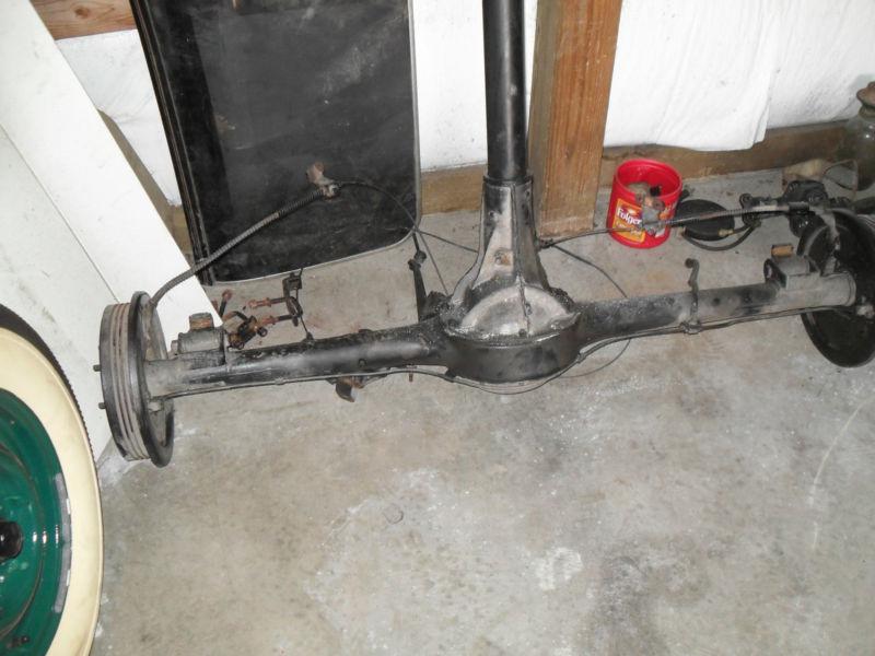 Complete rear end with driveshaft for 1947 chevy car