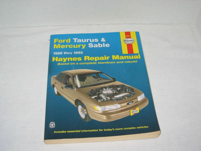 Haynes auto repair manual ford taurus & mercury sable 1986-1995