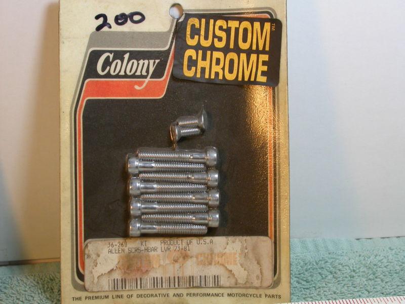 Harley colony chrome plated handlebar screws 36-260, 23-81