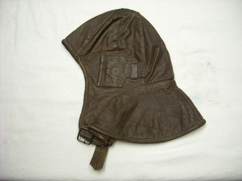 Vintage leather cap for motorcycle