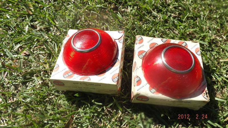 Nos 1953 54 pontiac taillight lenses lens rat rod nice!!!! no reserve