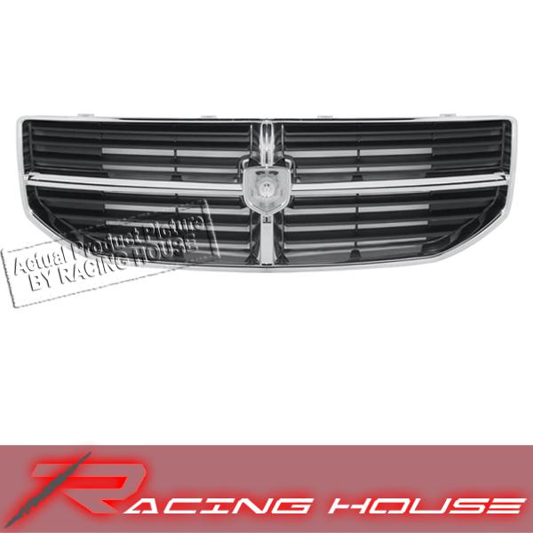 07-09 dodge caliber chrome black finish front grille grill assembly replacement