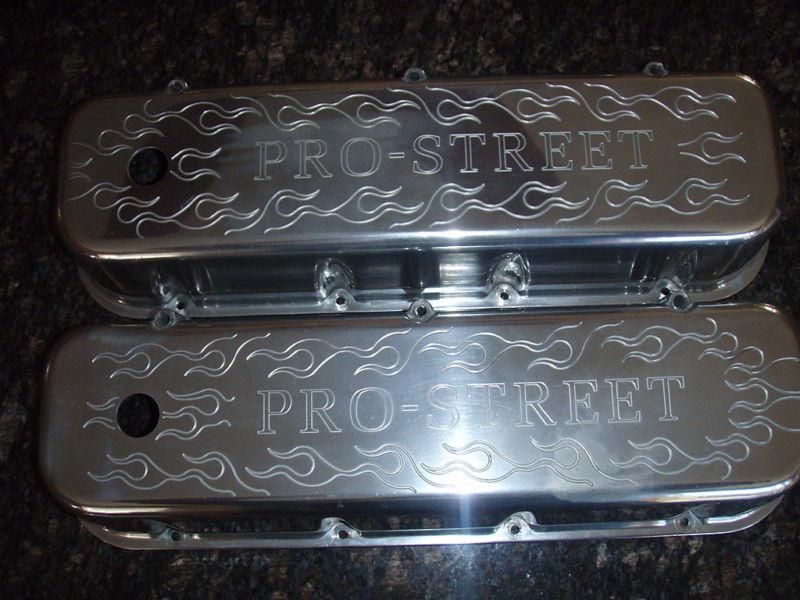 454 chevy custom aluminum valve covers