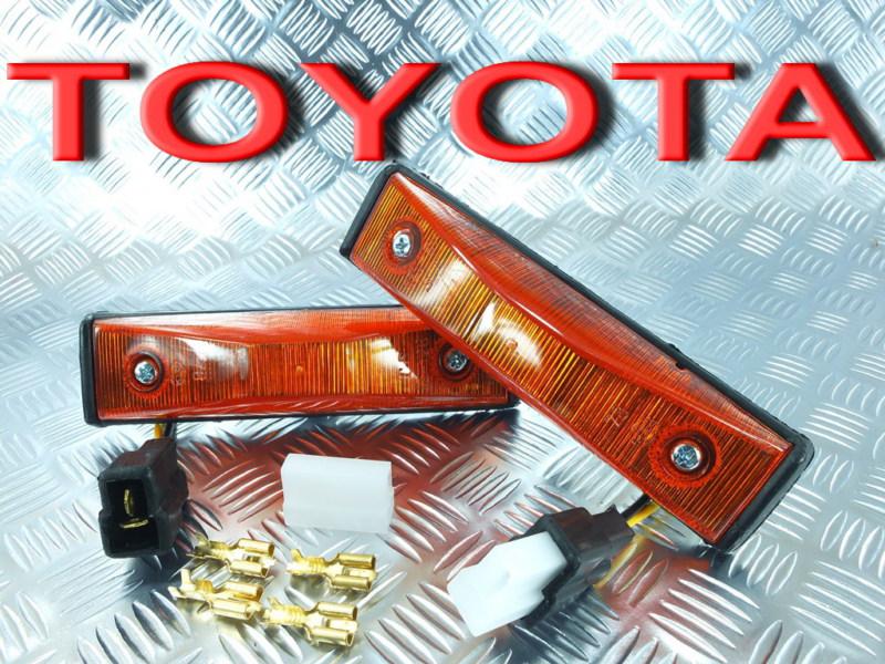 Toyota corolla ke70 ke75 te71 te72 side turn signal marker lights amber l&r