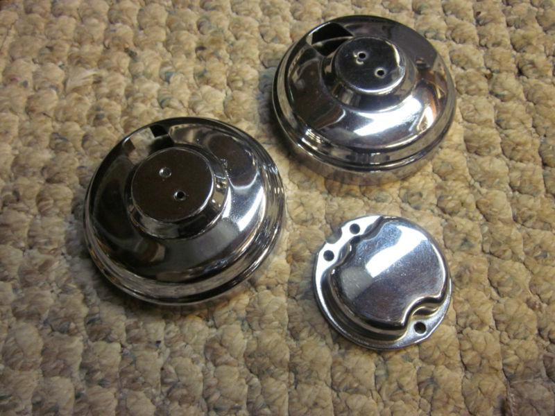 Chrome gauge back plate set for suzuki gt750 1974 - 1977 backplate covers tach