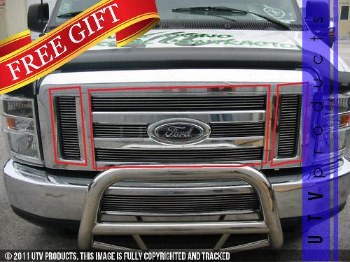 2008 - 2010 ford e250 6pc billet grille econoline e-series van custom 08 09 10