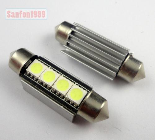 100x error free canbus 4smd led 39mm 239 272 c5w white number plate dome bulb #m