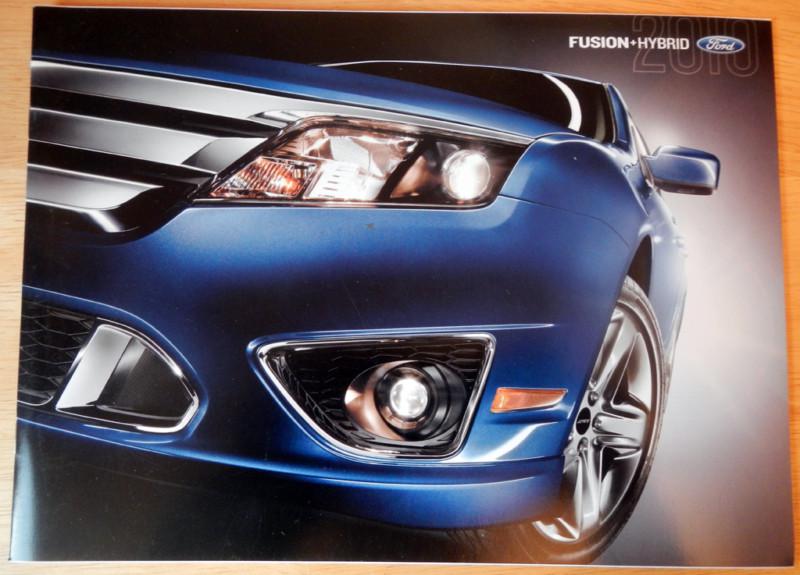 Brand new 2010 ford fusion + hybrid literature brochure catalog