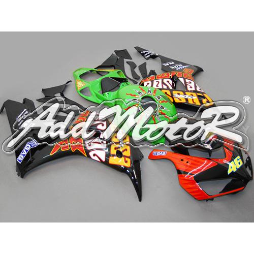 Injection molded fit fireblade cbr1000rr 06 07 sun repsol green fairing 16n71