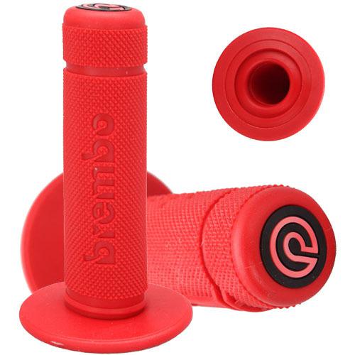 Universal motorcycle rubber handlebar grips red 12x2.9x2.9cm 