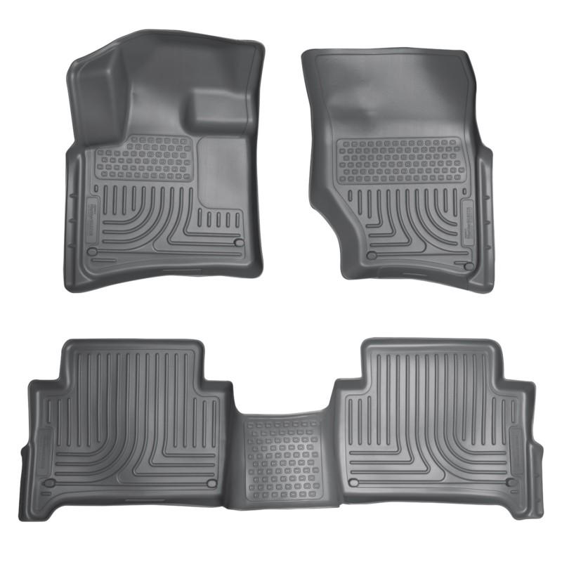 Husky liners weatherbeater floor mats 2009-2013 audi q7 w/ bench seats mat grey