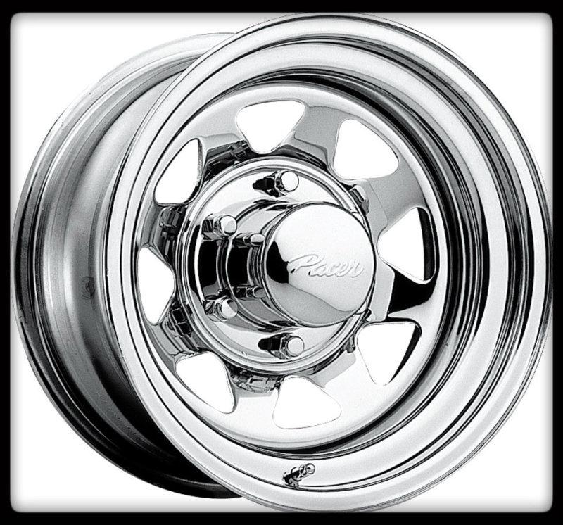 15x7 pacer alloy 315c chrome spoke 5x4.5 explorer ranger liberty jeep wheel rims