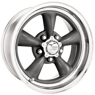 American racing classic torq-thrust ii gray painted wheel 15"x7" 5x4.5" bc