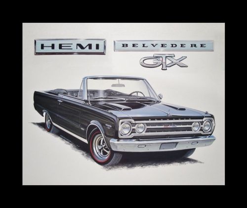 Belvedere satellite gtx convertible plymouth 1965 1966 1967 426 hemi - art print