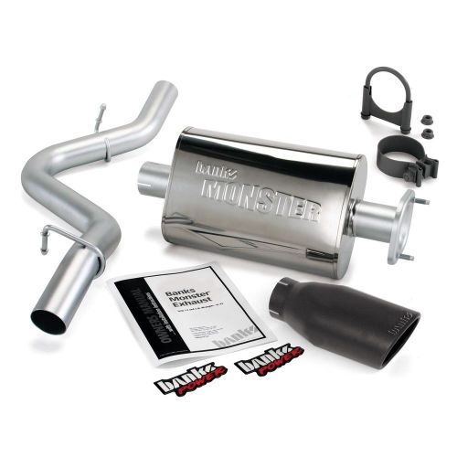 Banks power 51315-b monster exhaust fits 04-06 wrangler (lj) * new *