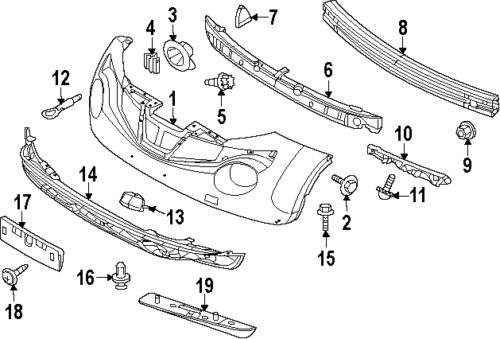 Nissan f20321kmdh genuine oem factory original reinf beam