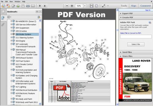 Land rover discovery 1989 - 1999 ultimate factory service repair workshop manual