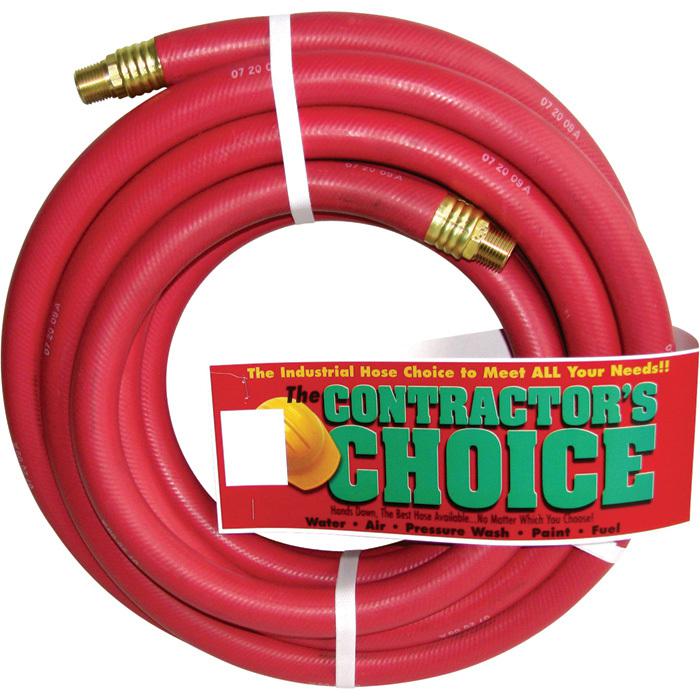 Industrial rd rubber hose-3/4inx25ft 1/2in npt fittings 200 psi rr3/4x25-200-8mp