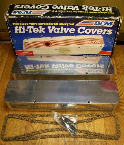 Vintage b&amp;m hi-tek smoothie valve covers sbc #65510