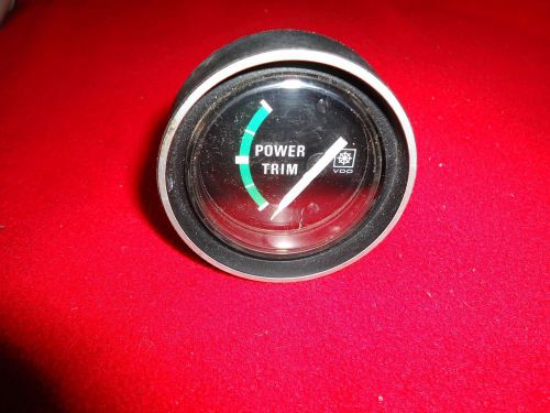 Vdo  2&#034; power trim gauge black face &amp; bezel 072  / marine / boat