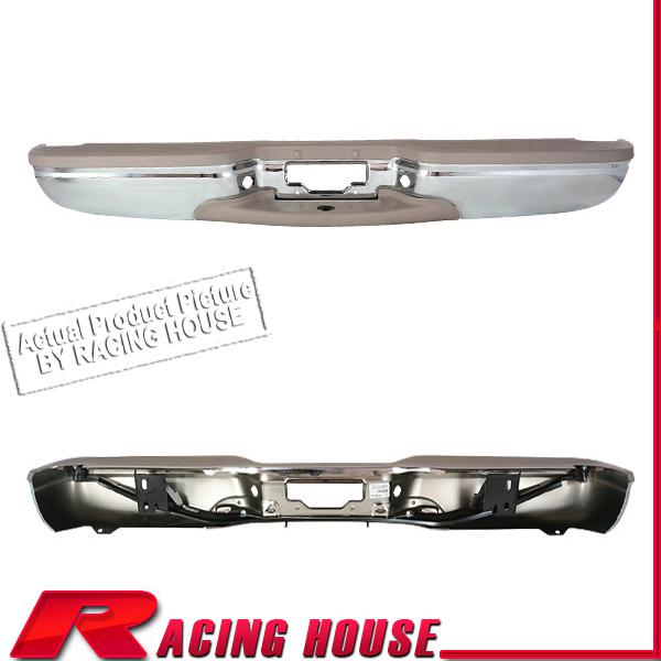 Rear step bumper replacement steel bar w/ tan pad 97-00 ford expedition chrome