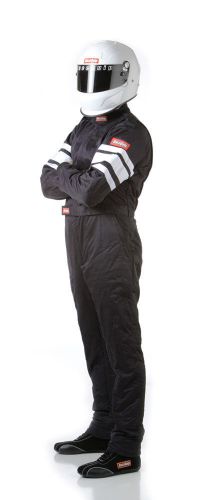 Racequip/safequip black/white large 120 series 1 piece driving suit p/n 120005