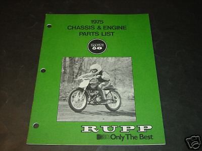 1975 rupp mx 80 mini-bike minicycle parts manual new