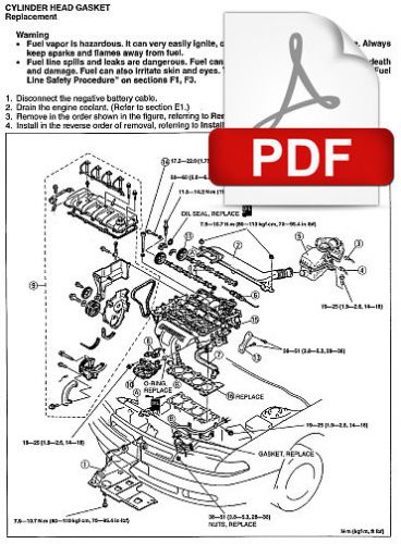 Mazda mx-6 mx6 1993 1994 1995 1996 1997 factory service repair workshop manual